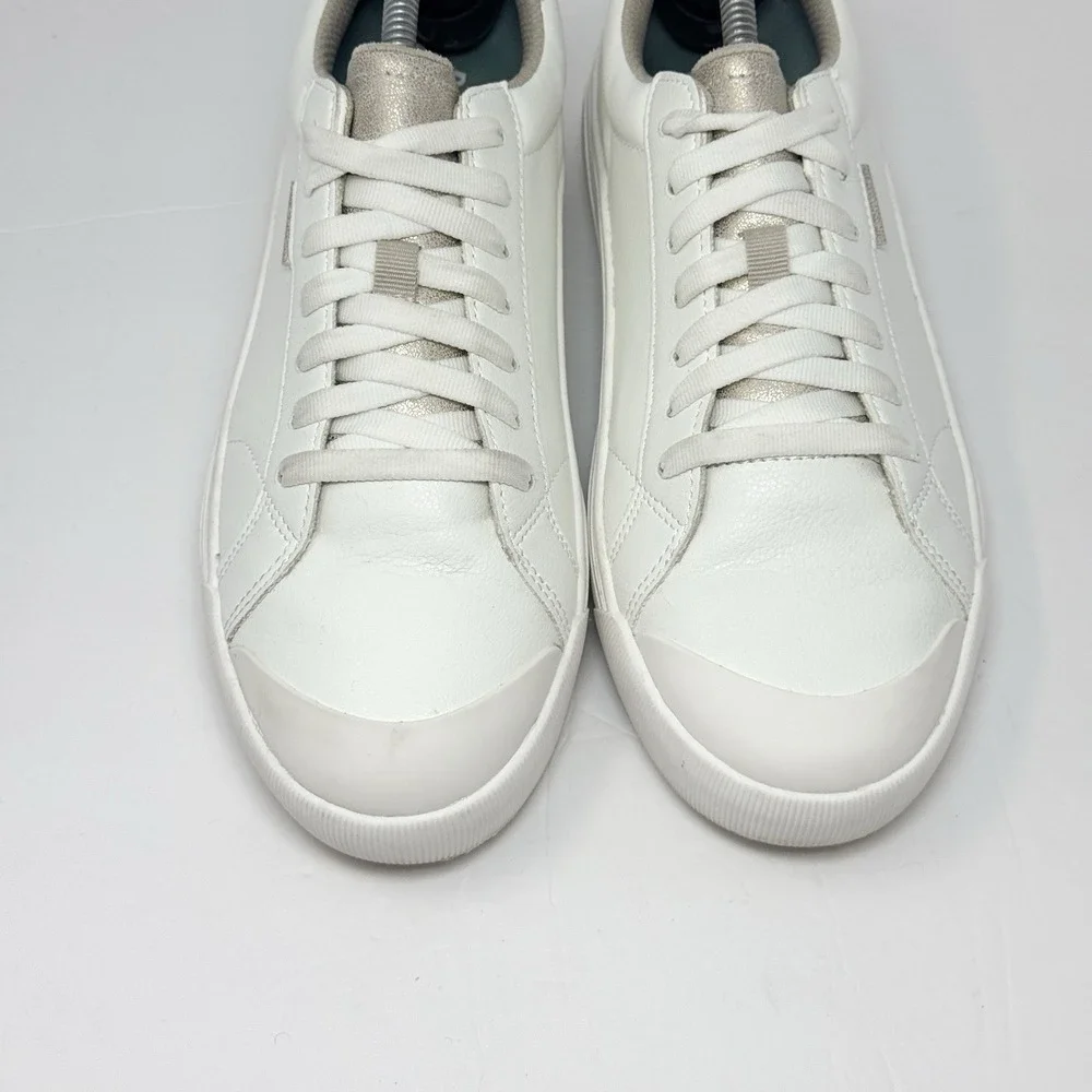 Dr Scholl's Women's Time Off Sneaker Size 9.5M White Gold Faux Leather - Picture 5 of 13